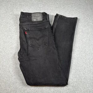 Levi's 508 Taper Fit Jeans Black Denim 34x32 (35x31) Men's Modern Wash